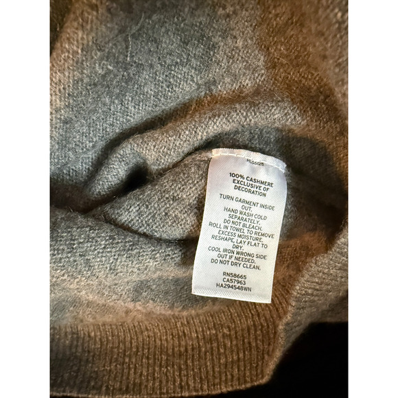 Halogen Cashmere Size 2X Rhinestone Beaded Sequin Stone Gray Sweater Hearts Eye - Picture 4 of 10